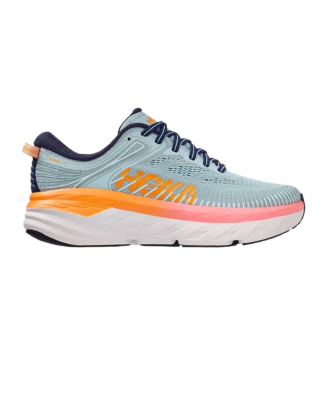 Hoka Bondi 7 Wide Sneakers Women's Size 9 Blue Haze Running Shoes Comfort